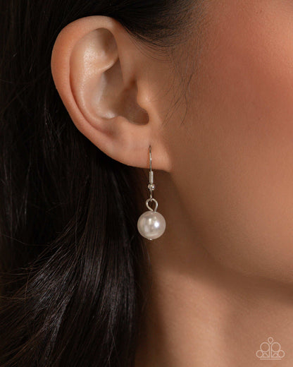 Eternal Ease White Pearl Necklace - Paparazzi Accessories