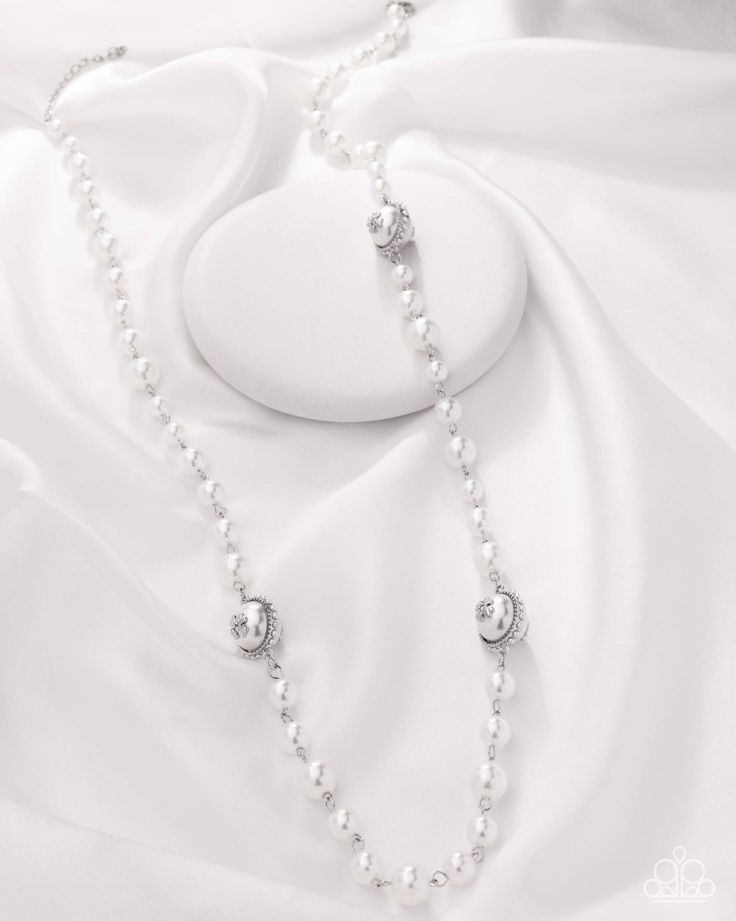 Eternal Ease White Pearl Necklace - Paparazzi Accessories