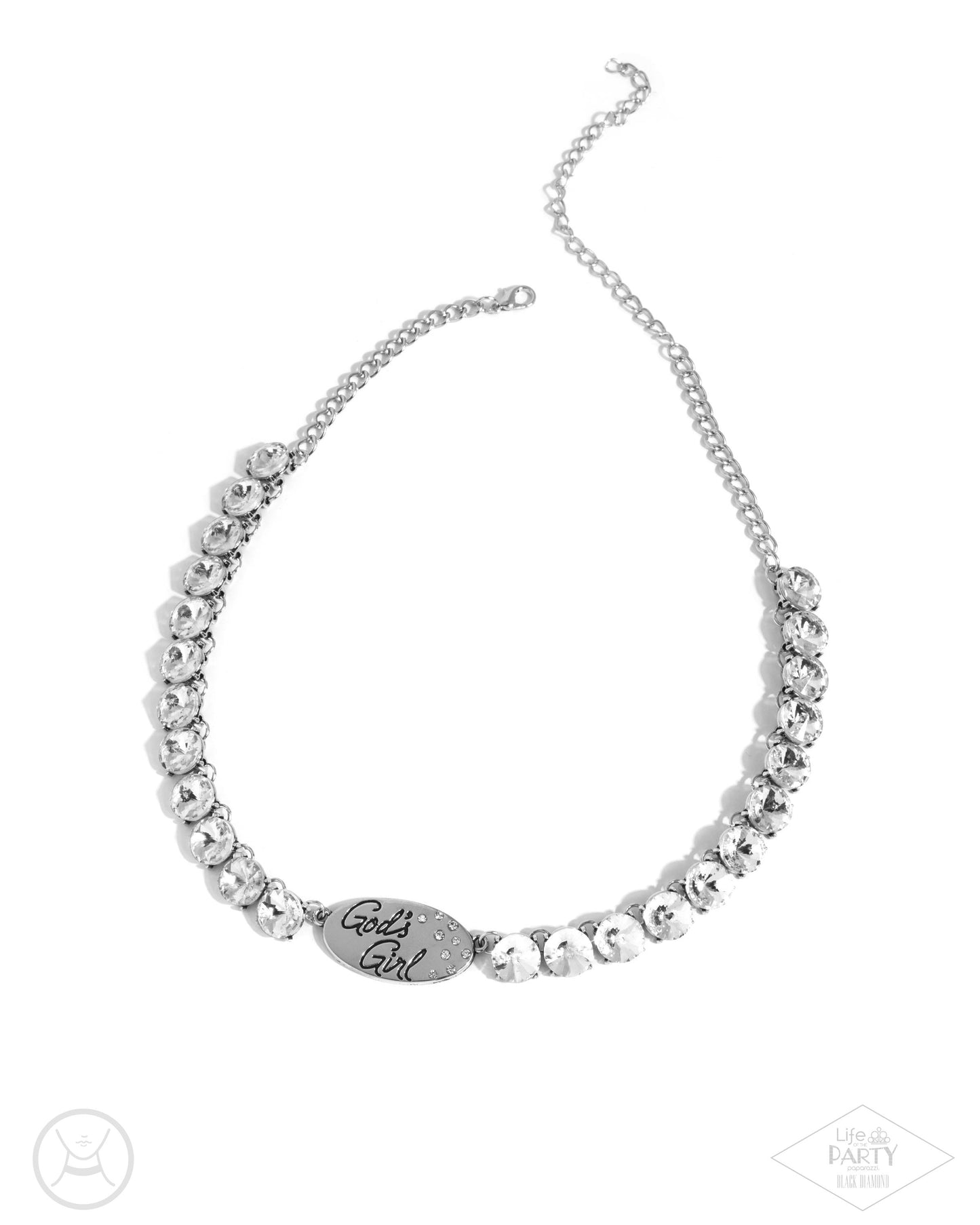Gods Girl White Necklace - Paparazzi Accessories