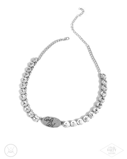 Gods Girl White Necklace - Paparazzi Accessories