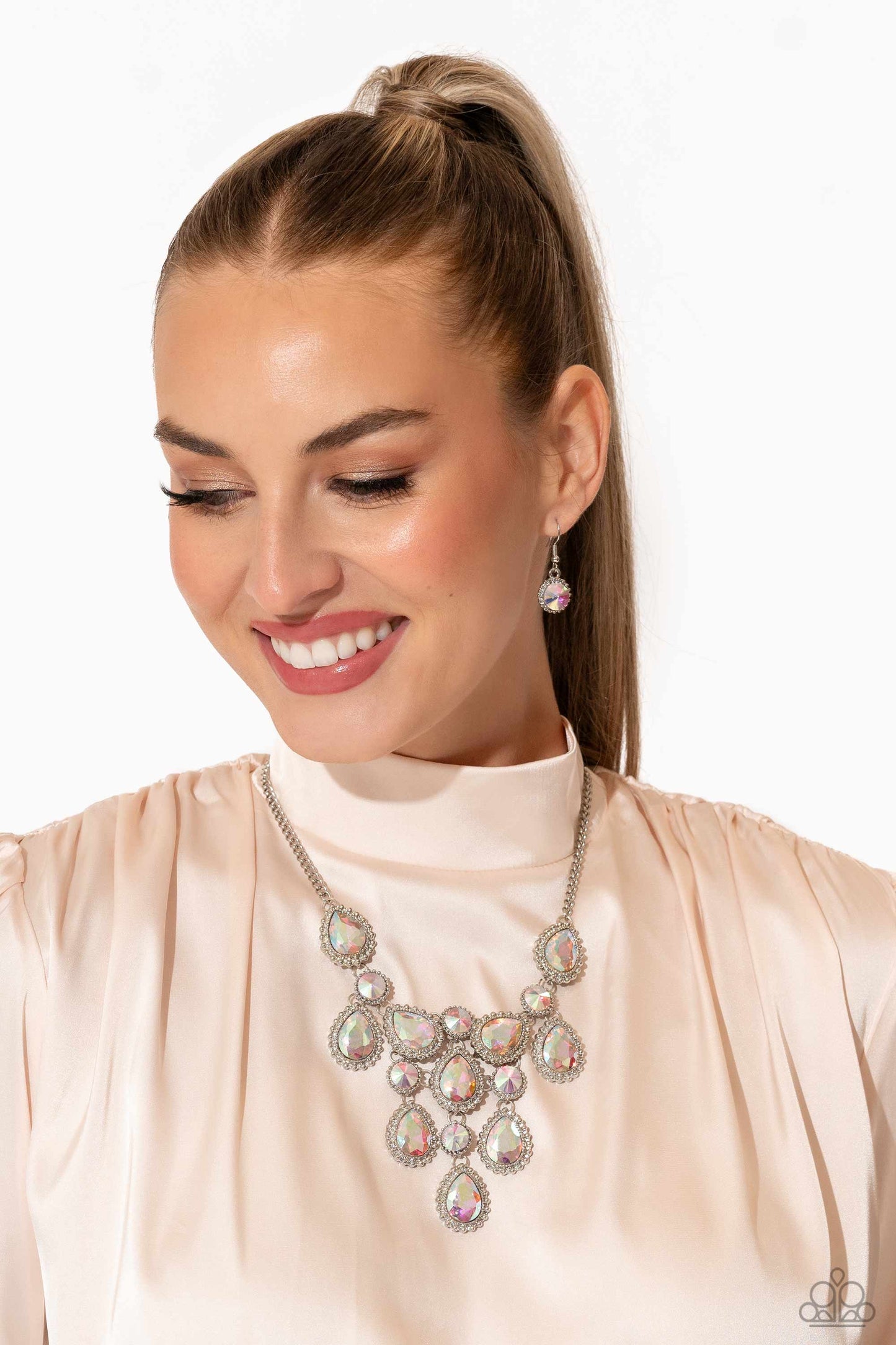 Dripping in Dazzle Multi Iridescent LOP Necklace - Paparazzi Accessories