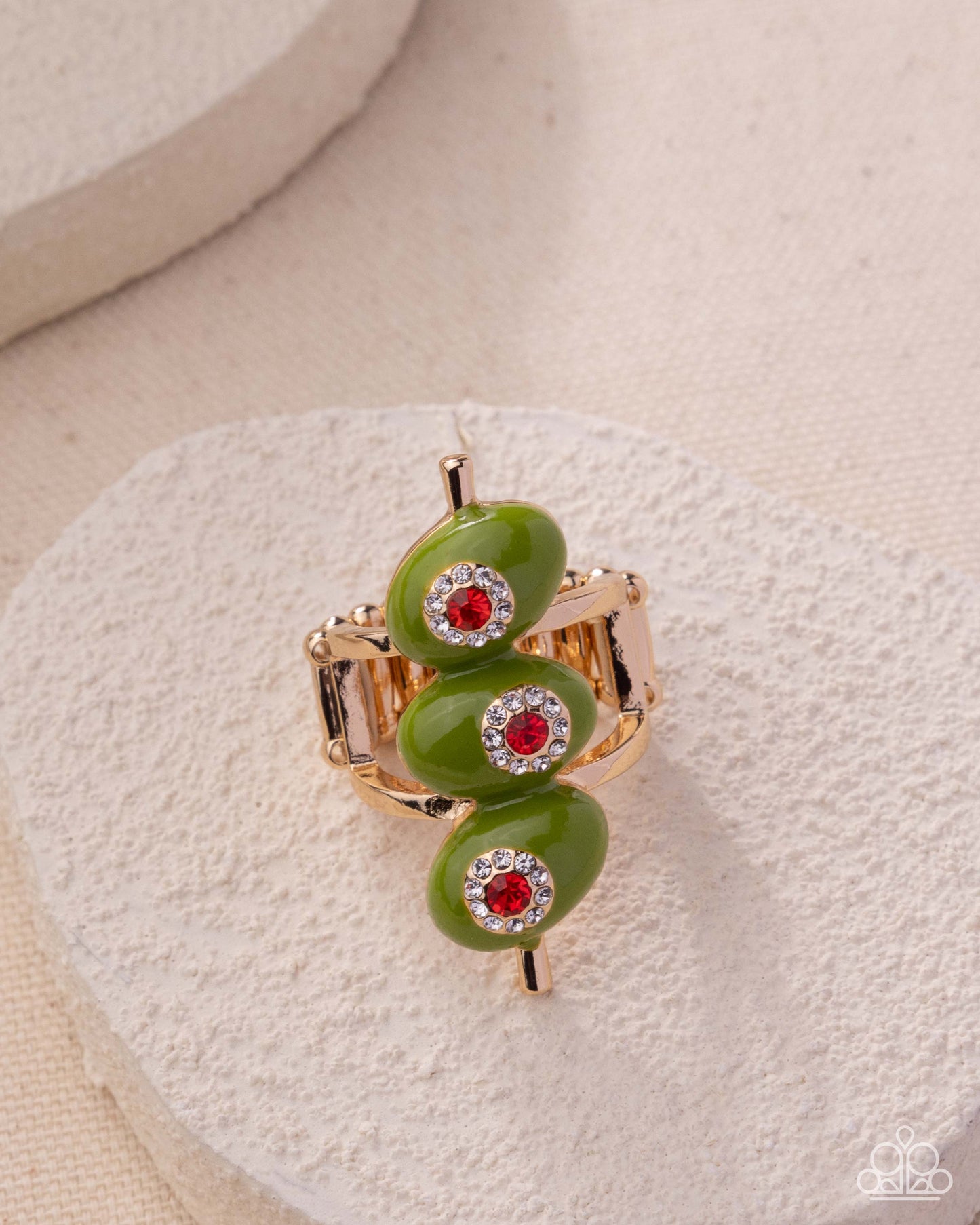Mystical Martini Green Ring - Paparazzi Accessories