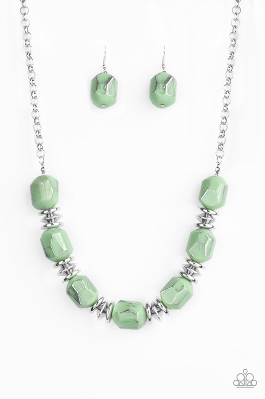 Girl Grit Green Necklace - Paparazzi Accessories