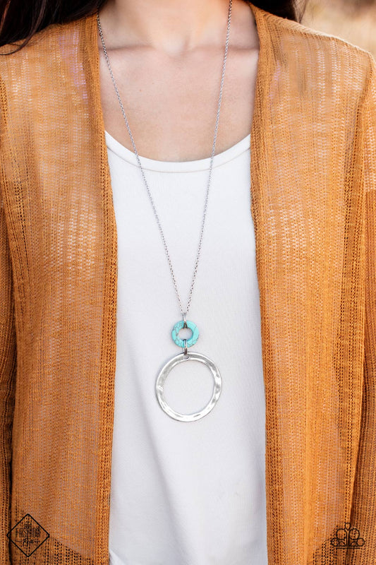 Optical Illusion Turquoise Necklace - Paparazzi Accessories