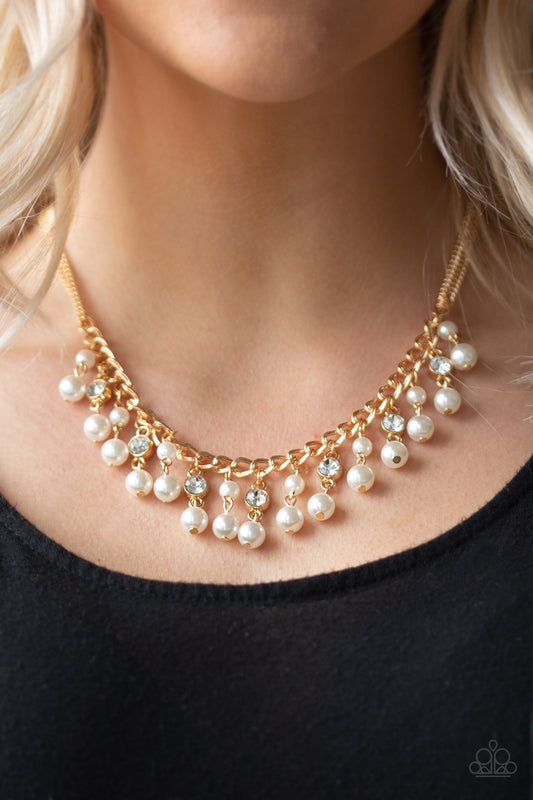 Regal Refinement Gold Necklace - Paparazzi Accessories - jazzy-jewels-gems