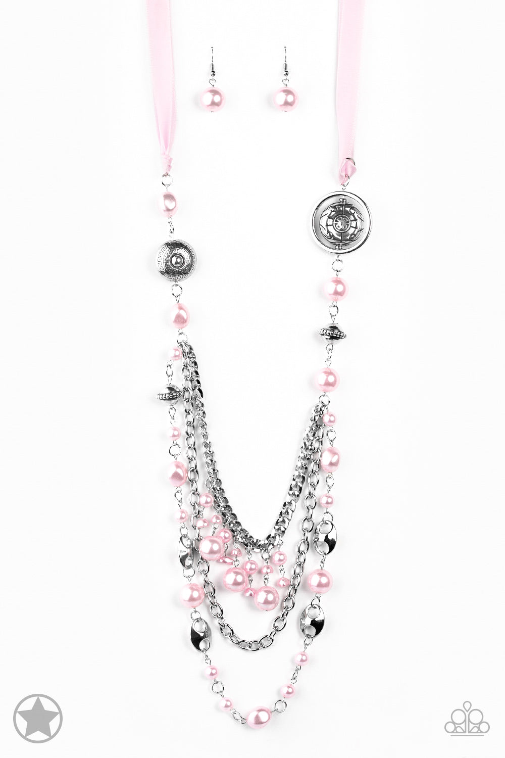 All The Trimmings Pink Blockbuster Necklace - Paparazzi Accessories - jazzy-jewels-gems