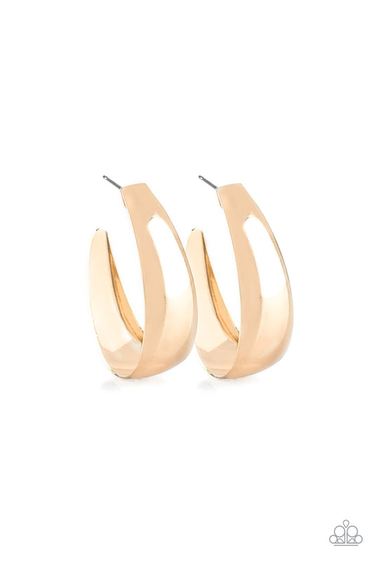 Gypsy Belle Gold Hoop Earring - Paparazzi Accessories