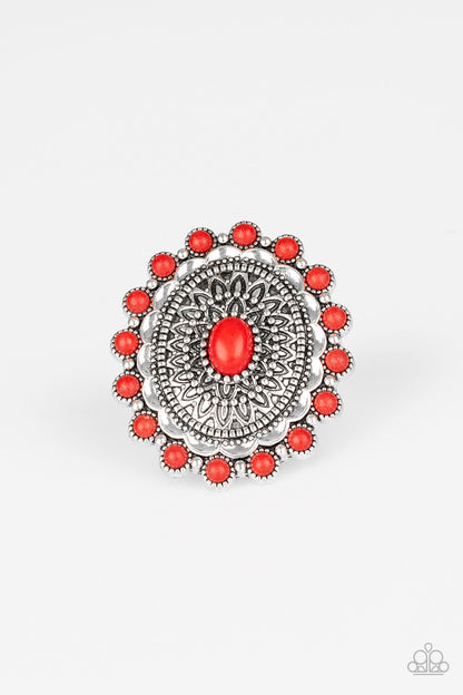 Mesa Mandala Red Ring - Paparazzi Accessories