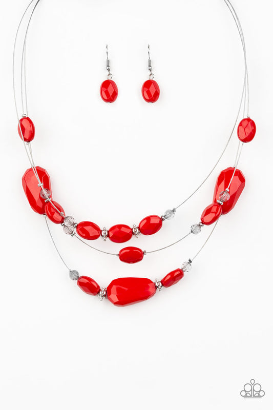 Radiant Reflections Red Necklace - Paparazzi Accessories