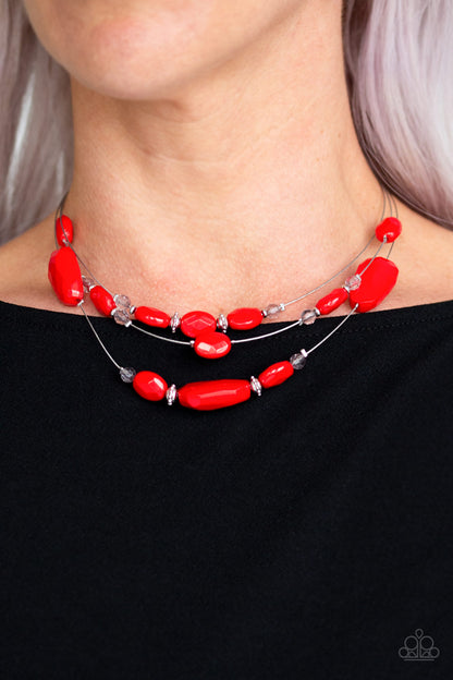 Radiant Reflections Red Necklace - Paparazzi Accessories