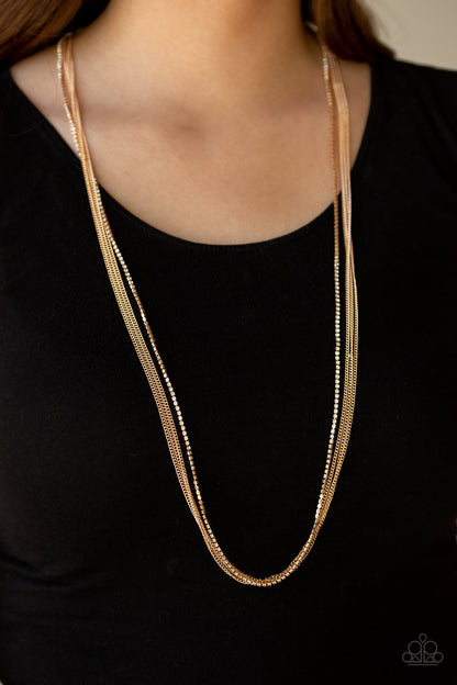 SLEEK and Destroy Gold Necklace - Paparazzi Accessories