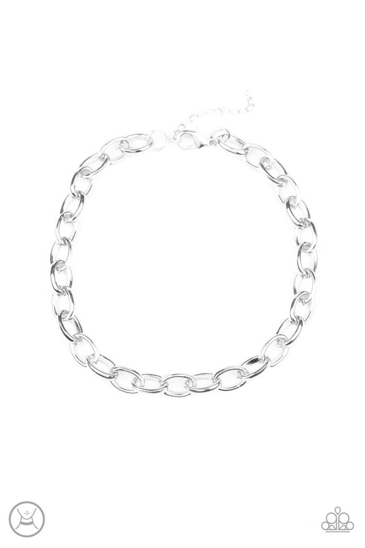 Urban Uplink Silver Choker Necklace - Paparazzi Accessories