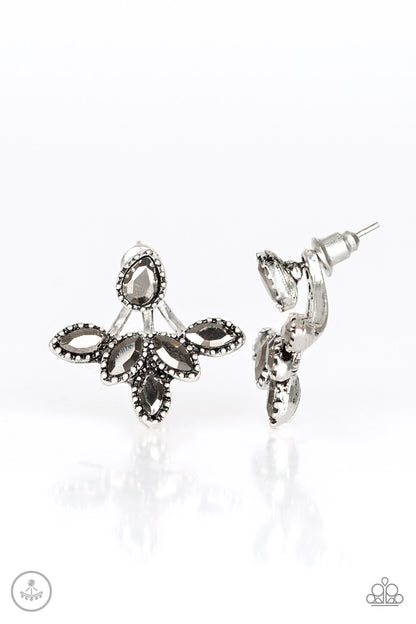 A Force To BEAM Reckoned With Silver Jacket Earring - Paparazzi Accessories