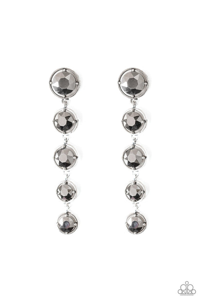 Drippin In Starlight Silver Earring - Paparazzi Accessories