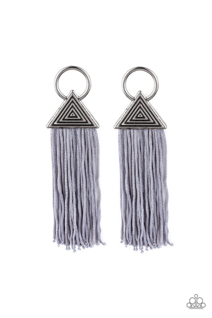 Oh My GIZA Silver Earring - Paparazzi Accessories