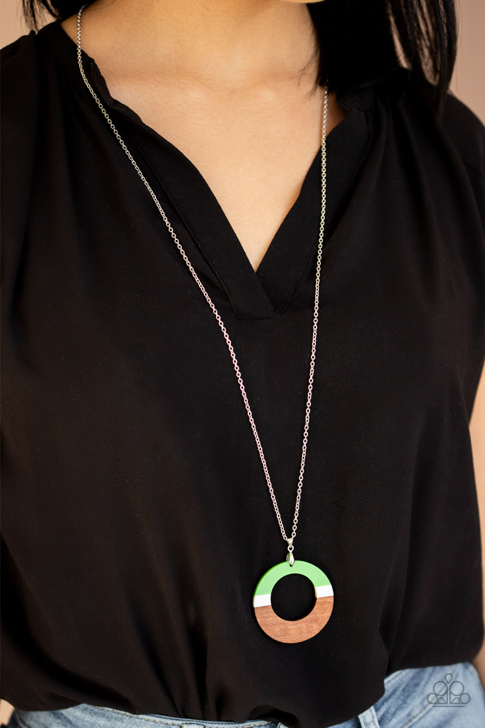Sail Into The Sunset Green Necklace - Paparazzi Accessories