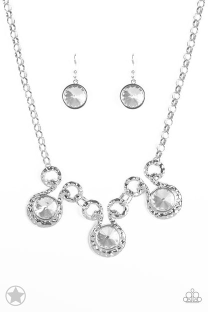 Hypnotized Silver Blockbuster Necklace - Paparazzi Accessories - jazzy-jewels-gems