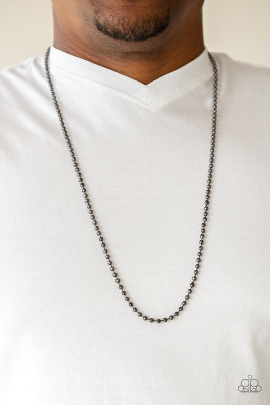 Cadet Casual Black Urban Necklace - Paparazzi Accessories - jazzy-jewels-gems