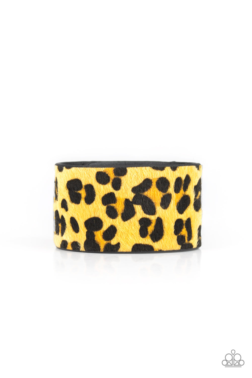 Cheetah Cabana Yellow/Black Wrap Bracelet - Paparazzi Accessories - jazzy-jewels-gems