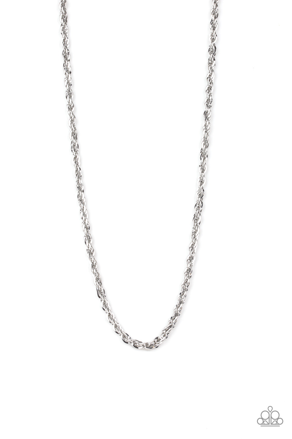 Instant Replay Silver Urban Necklace - Paparazzi Accessories - jazzy-jewels-gems