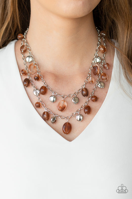Rainbow Shine Brown Necklace - Paparazzi Accessories