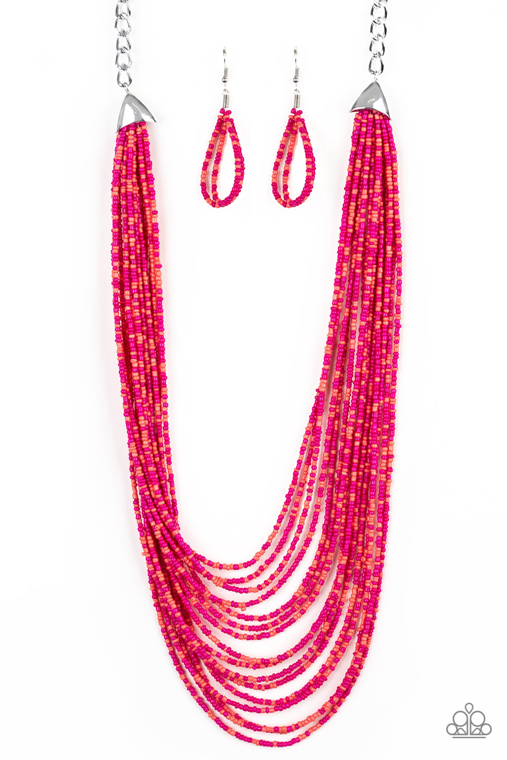 Peacefully Pacific Multi Seed Bead Necklace - Paparazzi Accessories - jazzy-jewels-gems