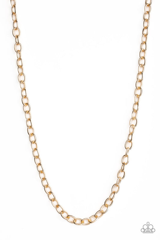 Courtside Seats Gold Urban Necklace - Paparazzi Accessories