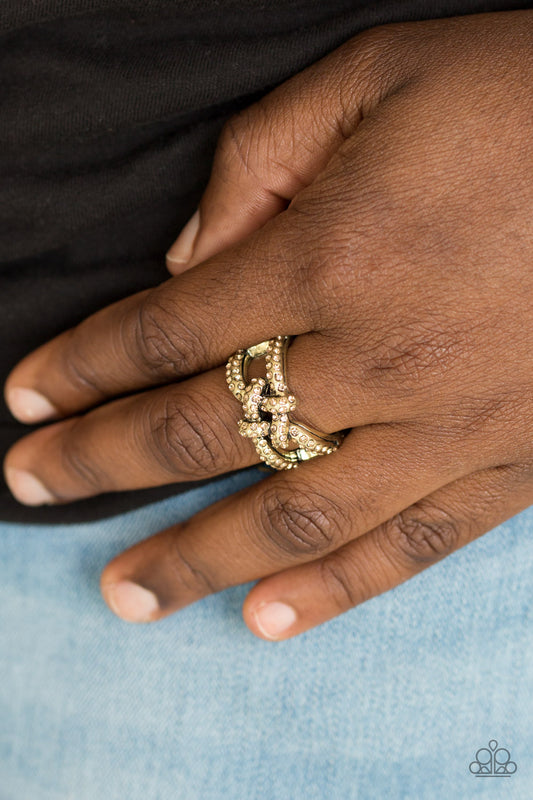 Can Only Go UPSCALE From Here Brass Ring - Paparazzi Accessories