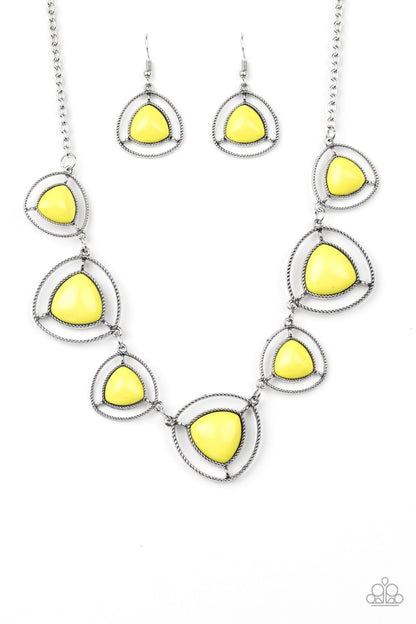 Make A Point Yellow Necklace - Paparazzi Accessories