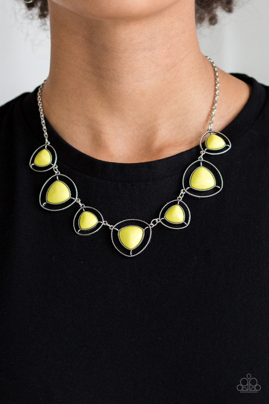 Make A Point Yellow Necklace - Paparazzi Accessories