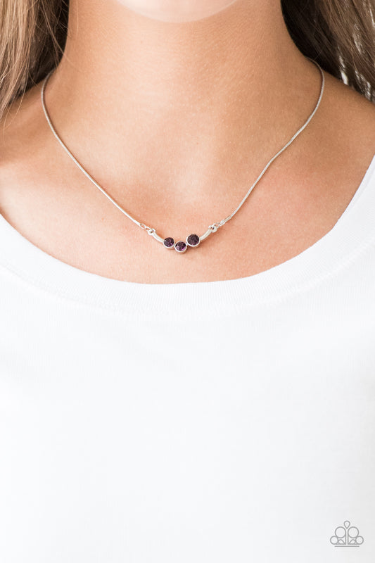 Sparkling Stargazer Purple Necklace - Paparazzi Accessories