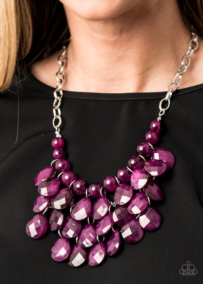 Sorry To Burst Your Bubble Purple Necklace - Paparazzi Accessories