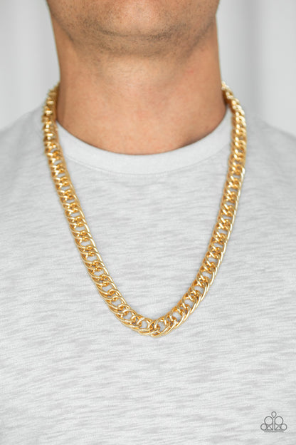 Omega Gold Urban Necklace - Paparazzi Accessories
