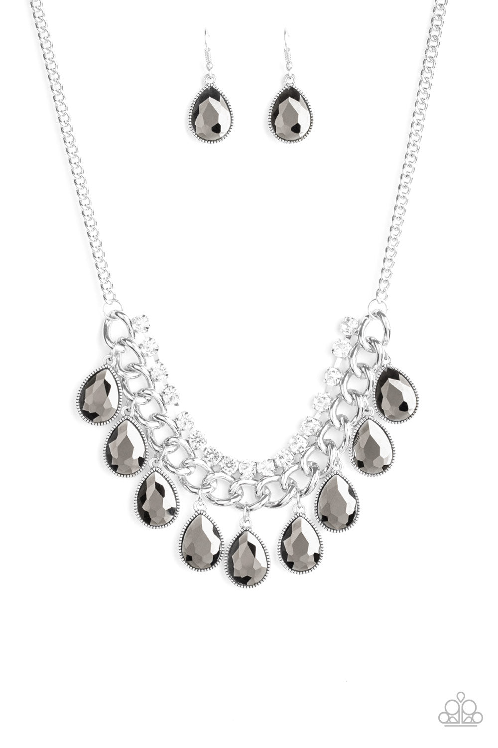 All Toget-HEIR Now Silver Necklace - Paparazzi Accessories - jazzy-jewels-gems