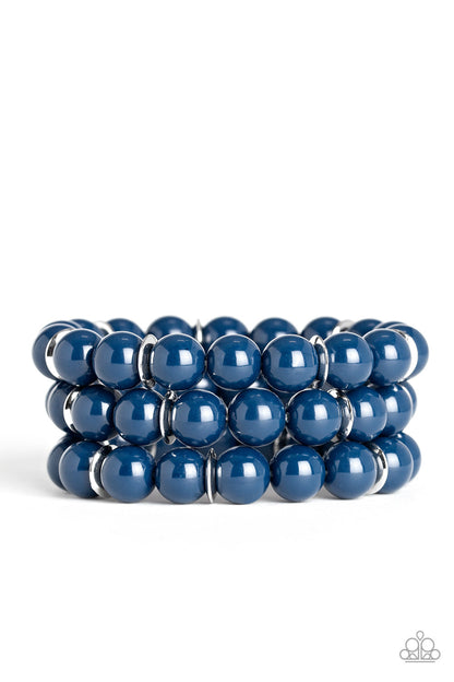 Chroma Collision Blue Bracelet - Paparazzi Accessories - jazzy-jewels-gems