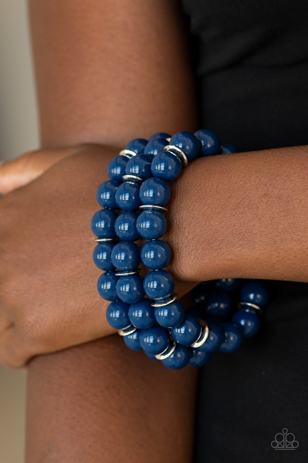 Chroma Collision Blue Bracelet - Paparazzi Accessories - jazzy-jewels-gems