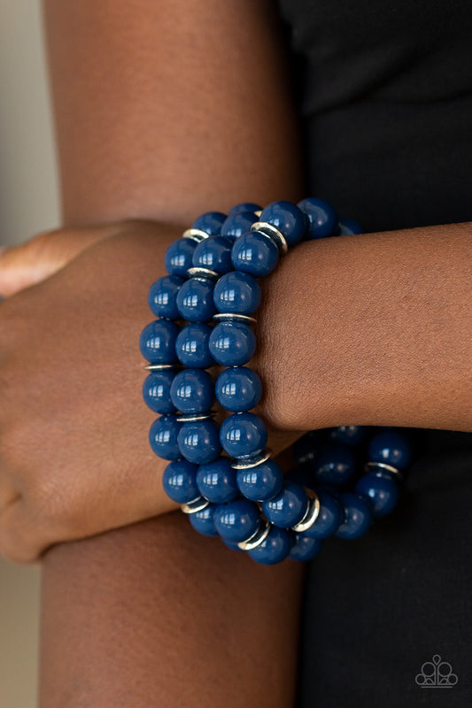 Chroma Collision Blue Bracelet - Paparazzi Accessories - jazzy-jewels-gems