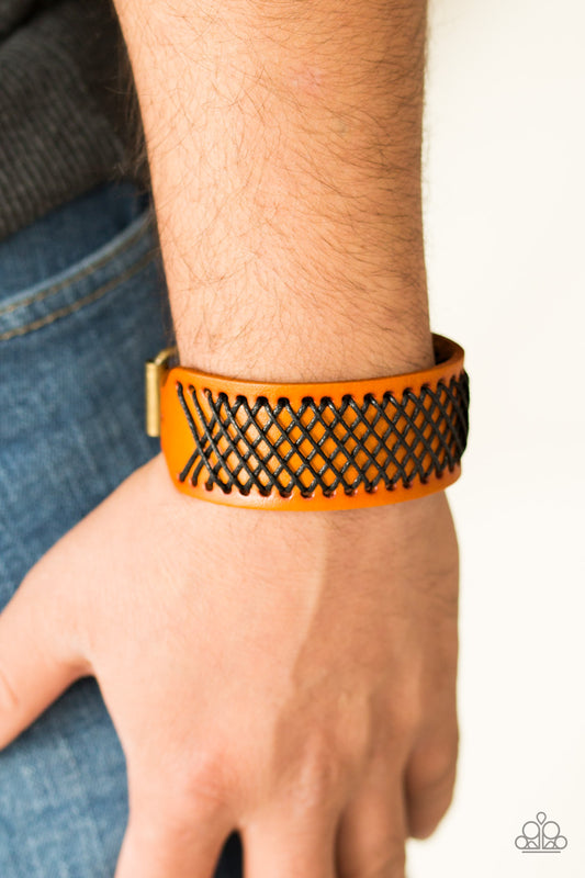 Cross The Line Brown Urban Bracelet - Paparazzi Accessories