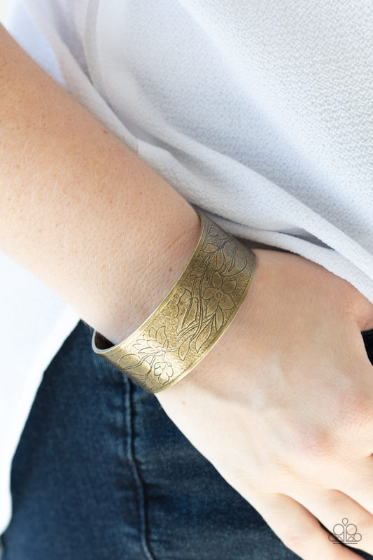 Garden Variety Brass Cuff Bracelet - Paparazzi Accessories