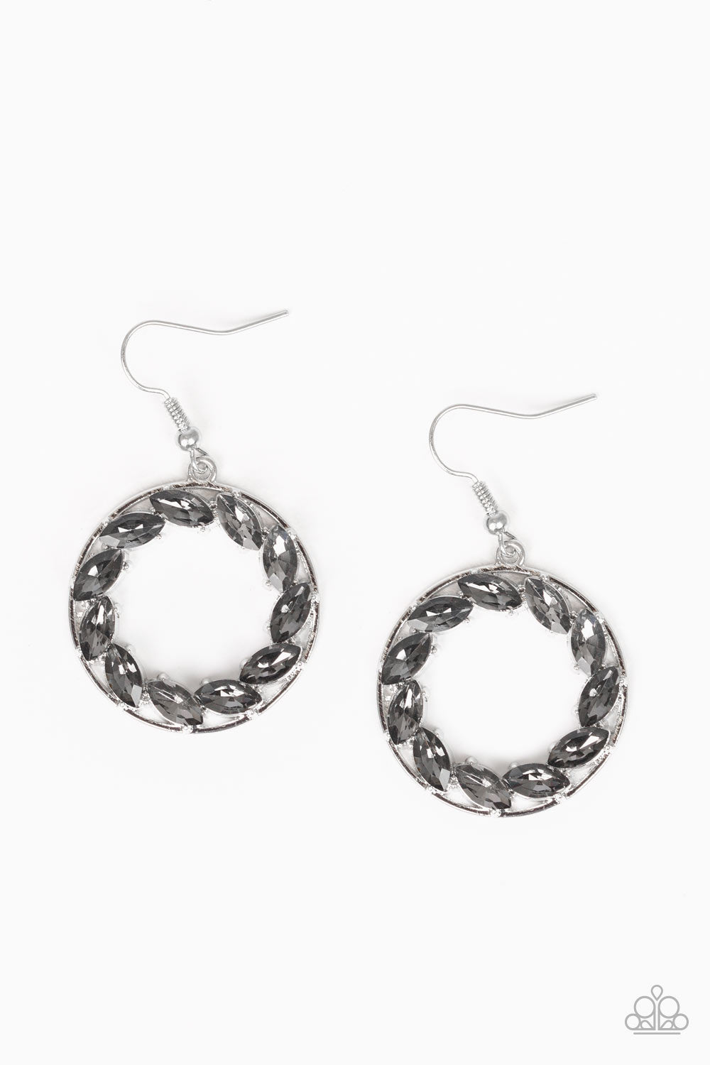 Global Glow Silver Earring - Paparazzi Accessories