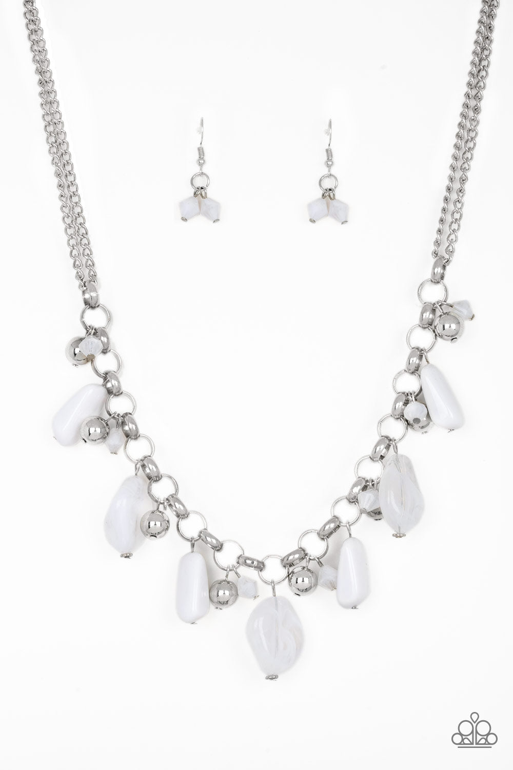 Grand Canyon Grotto White Necklace - Paparazzi Accessories