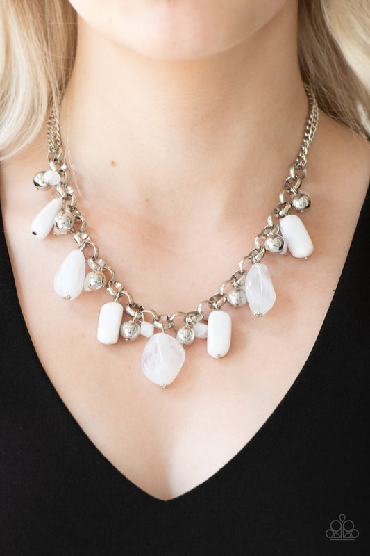Grand Canyon Grotto White Necklace - Paparazzi Accessories