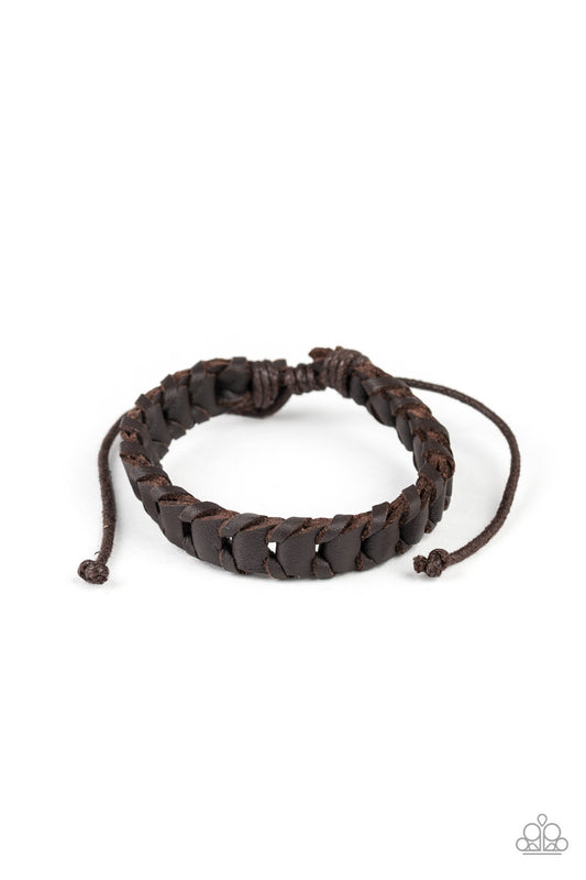 Grit and Grease Brown Urban Bracelet - Paparazzi Accessories