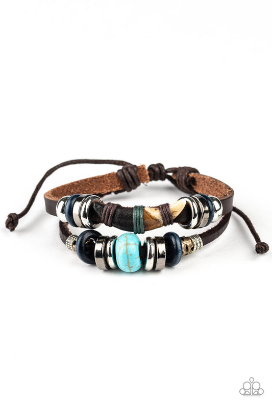 Ground Swell Blue Urban Bracelet - Paparazzi Accessories