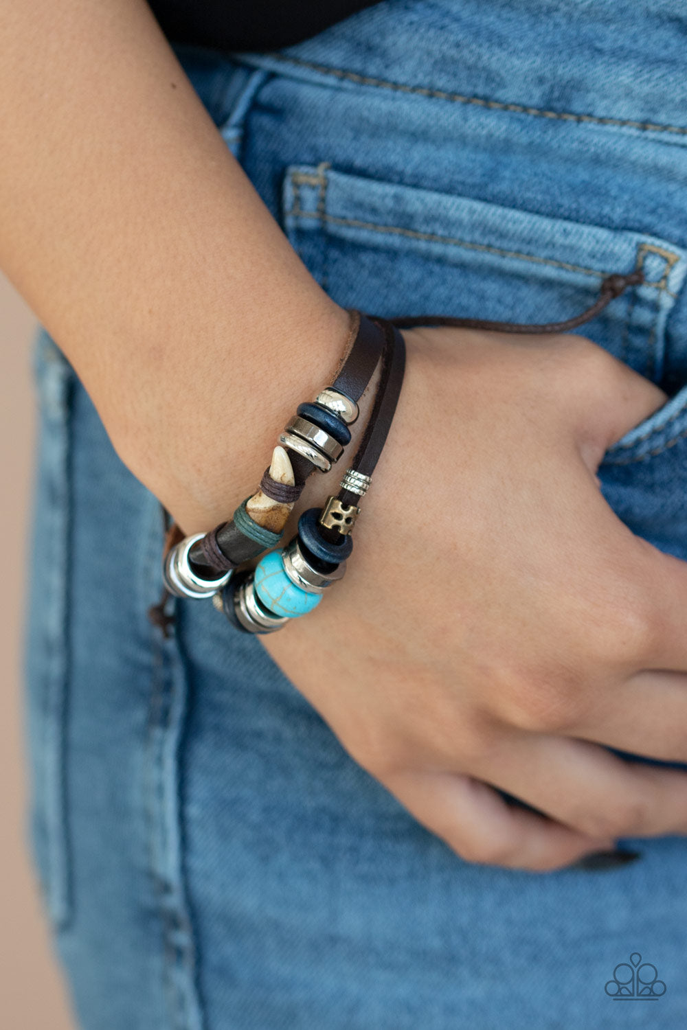 Ground Swell Blue Urban Bracelet - Paparazzi Accessories