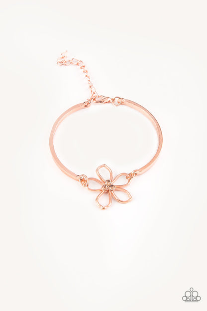 Hibiscus Hipster Copper Bracelet - Paparazzi Accessories