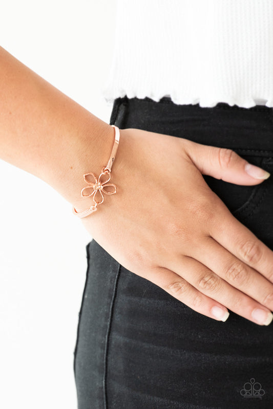 Hibiscus Hipster Copper Bracelet - Paparazzi Accessories