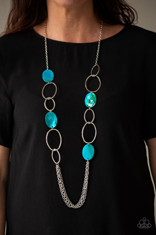 Kaleidoscope Coasts Blue Necklace - Paparazzi Accessories