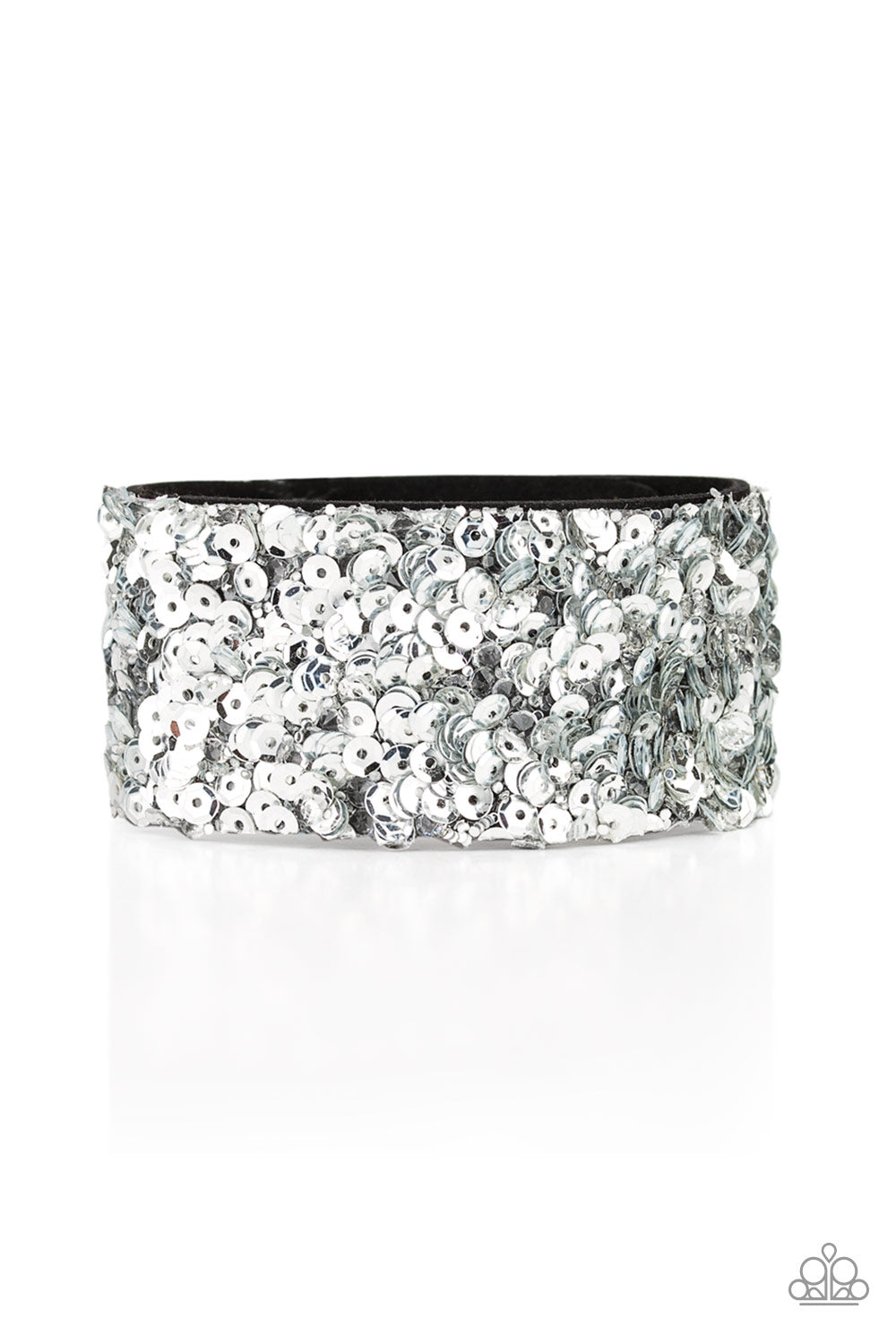 Starry Sequins Silver Wrap Bracelet - Paparazzi Accessories