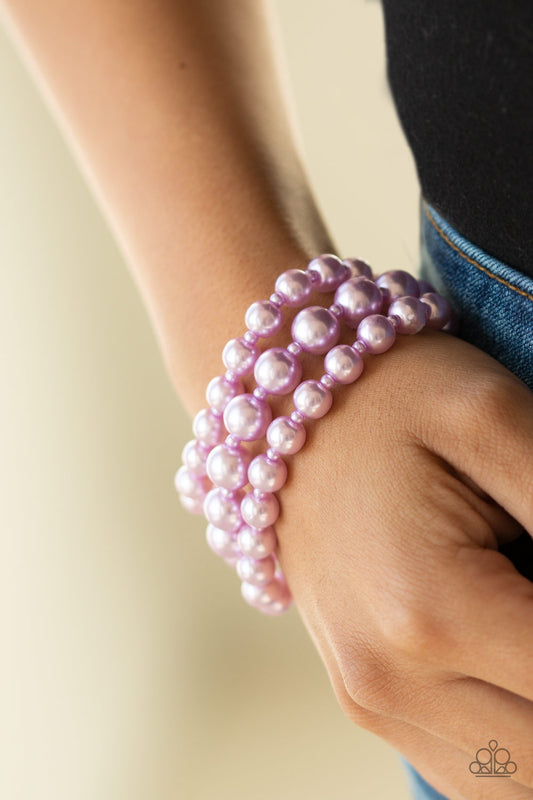 Total PEARL-fection Purple Bracelet - Paparazzi Accessories